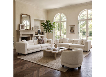 Designer Möbelset fürs Wohnzimmer weiße Sofas und Sessel