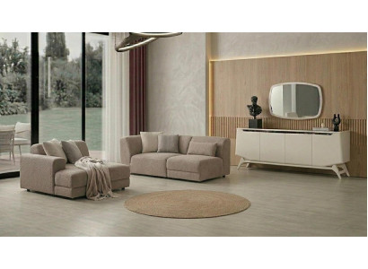 Konsole Spiegel Wohnzimmer Stil modern Farbe beige neu komfortabel