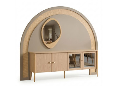 Konsole Spiegel bequem geräumig schön Beige modern neu