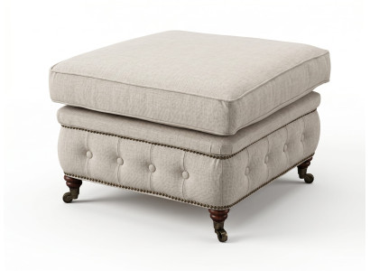 Beiger weicher Hocker quadratischer Fußhocker Wohnzimmermöbel Polstermöbel