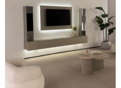 Designer Wohnzimmer Set Edle TV-Wohnwand 2x TV Unterschränke 3tlg
