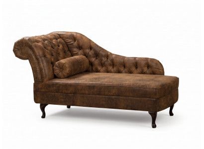 Brauner weicher Chaiselongue Liegesessel-Sofa Polstermöbel Chesterfield