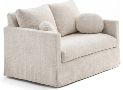 Beiges 2-Sitzer-Sofa Stoffsofa stilvolle Sofas für das Wohnzimmer Polstermöbel