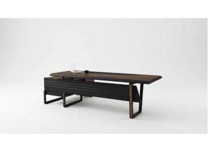 Luxus Designer Schreibtisch Büro Möbel Set Modern Holz Metall