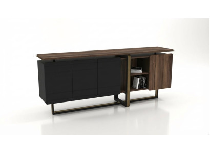 Moderne Designer Konsole Sideboard Holz Metall Wohnzimmer Möbel
