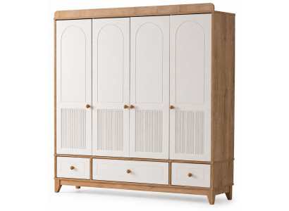 Eleganter Kinderzimmer Kleiderschrank Weiß Eiche Modern Dekor