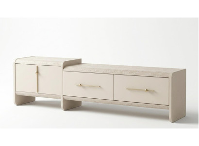 Lowboard Stil modern beige bequem Wohnzimmer praktisch geräumig