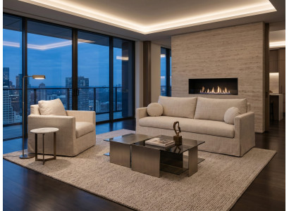 Beiges Wohnzimmer-Set 3+1-Sitzer-Sofas Polstersessel Sofas für zu Hause