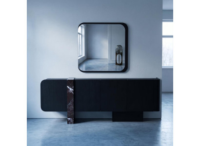 Design Konsole Spiegel Set Modern Schwarz Exklusiv Wohnzimmer