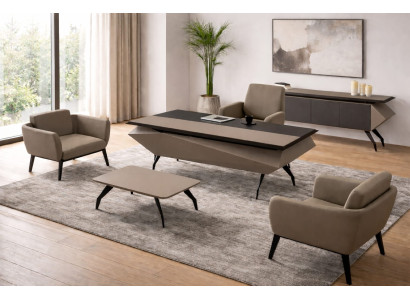Exklusives Chefzimmer Set Modern Büro Möbel Komplett Einrichtung