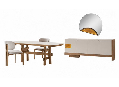 Esszimmer Modern Set Esstisch + 2x Stühle Designer Luxuriöses Einrichtung