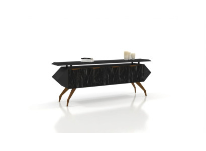 Exklusiver Bürotisch Modern Schwarz Chefzimmer Möbel Design