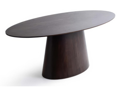 Esstisch Modern Braun Oval Massiv Holz Design Küchentisch Esszimmer