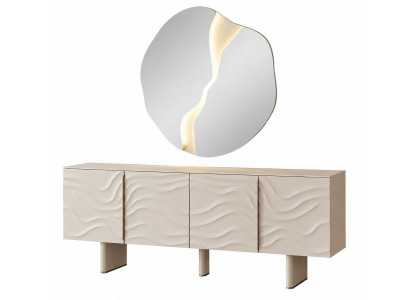 Esszimmer Sideboard mit Spiegel Kommodenschrank Buffet Schrank Anrichte