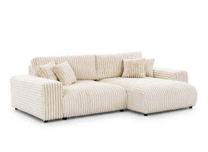 Beiges L-förmiges Ecksofa Schlafsofa Polstersofa Wohnzimmermöbel