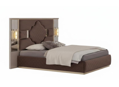 Elegantes Bett im modernen Design mit stilvoller Ausstrahlung.