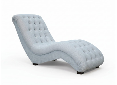Grauer Chaiselongue Stoff weicher Liegestuhl Terrassenmöbel Polstermöbel