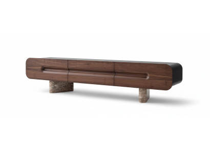 TV Lowboard Modern Braun Luxus Fernsehschrank Design Sideboard