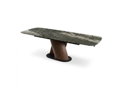 Esstisch Metall Keramik bequem modernes Design Marmoroptik grau
