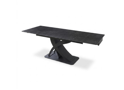 Esstisch Metall Keramik bequem modernes Design Marmoroptik schwarz