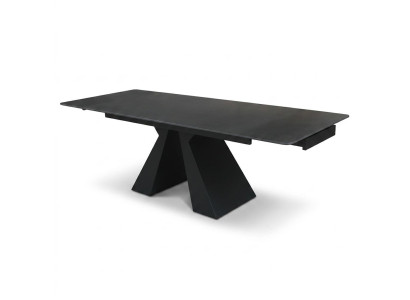 Esstisch Keramik Bequem Modernes Design Holzoptik Metall Schwarz