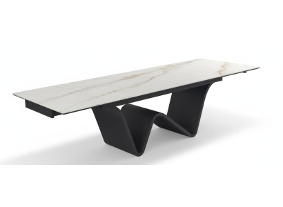 Esstisch Marmoroptik Metall Keramik Komfort Weiß Modernes Design