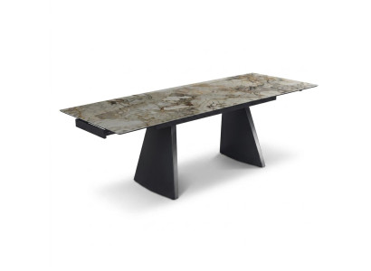 Esstisch Keramik Bequem Modernes Design Marmoroptik Beige Metall Beige