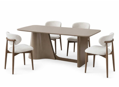 Esstisch mit 4x Stühle Designer Komplettes Luxusmöbel Esszimmer