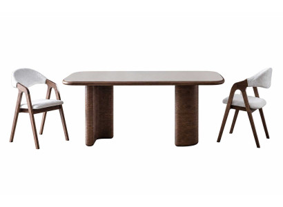 Esszimmer Esstisch mit 2x Stühle Komplettes Moderner Design Set 3tlg