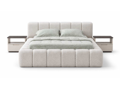Eleganter Bett Design 2x Nachttische Schlafzimmer Stilvolles Möbel Set