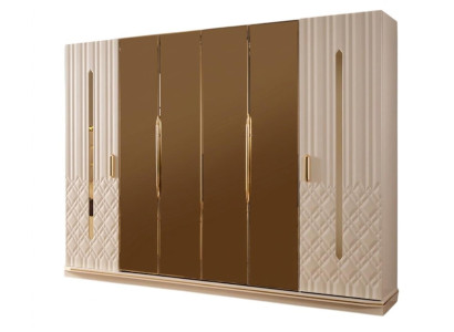 Kleiderschrank Beige Modern Stil luxuriös Praktisch Komfortabel Schick
