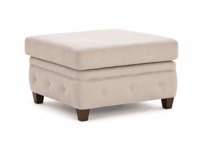 Beiger gepolsterter Hocker Quadratischer Fußhocker Polstermöbel