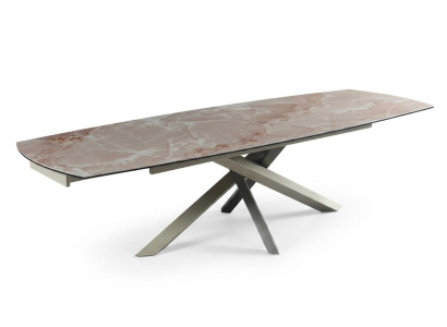 Esstisch Beige Marmoroptik Metall Innenausstattung Moderner Stil Trend