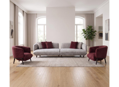 Elegante Wohnzimmer Sofagarnitur Designer 4-Sitzer Edle Sessel