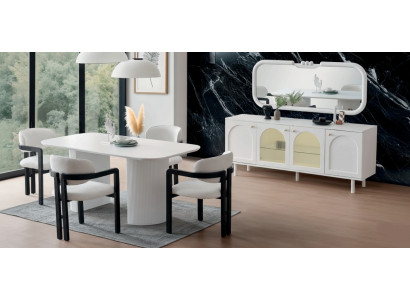 Elegantes 6-teiliges Esszimmer-Set für stilvolle Mahlzeiten