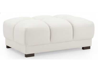 Weißer weicher Hocker Ottomane Moderner Fußhocker Wohnzimmer Polstermöbel