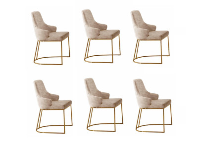 Stuhl Set Beige Moderner Stil Komfortabel Minimalistisch Schlicht