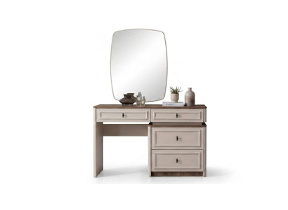 Design Schminktisch Spiegel Beige Frisiertisch Modern Schick Elegant
