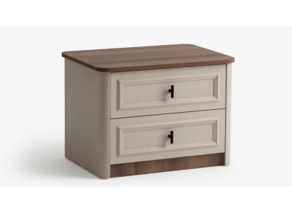 Modern Designer Nachttisch Beige Nachtkommode Holz Optik Elegance