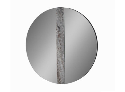 Modernes Design Spiegel Steinoptik Rund Exklusiv Wandspiegel Edel