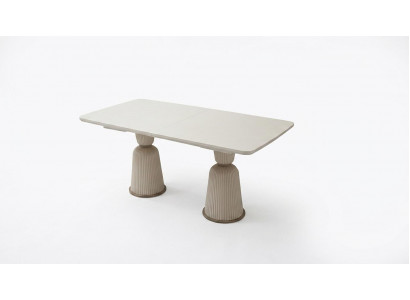 Esstisch Holzwerkstoff Modern Beige Erweiterbar Bequem Stilvoll