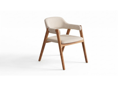 Esszimmer Stuhl Modern Beige Edel Armlehnstuhl Holz Polster