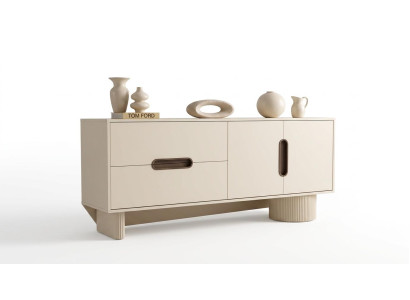 Sideboard Beige Bequem Stilvoll Geräumig Mit Stauraum Holz