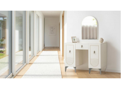 Schlafzimmer-Set Kommode Spiegel Modern Bequem Stilvoll Weiß