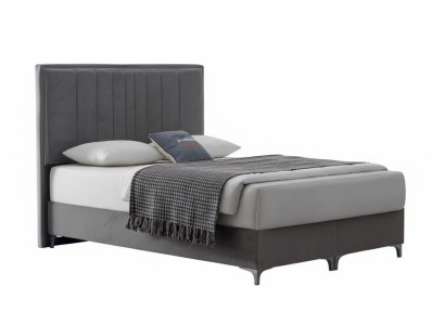 Elegantes Graues Textilbett Schlafzimmer Doppelbett Bettgestell