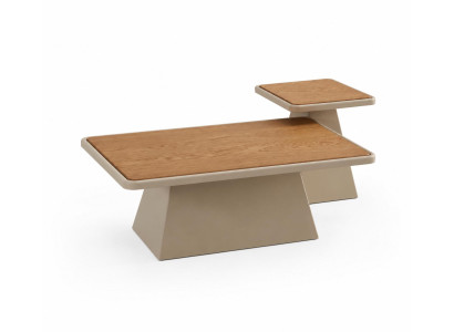 Couchtisch Minimalismus Beige Modern Rechteckig Geometrisch Vielseitig