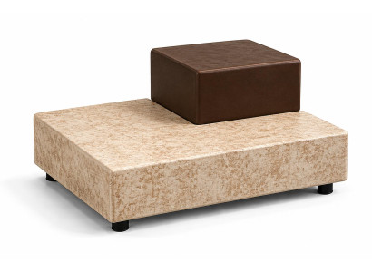 Couchtisch Modern Beige, Braun Geometrisch Monolithisch Skulptural