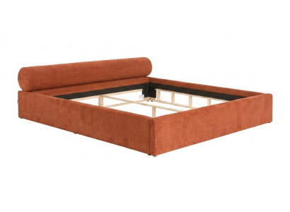 Luxuriöses orangefarbenes Bett 180 x 200 Bettrahmen Schlafzimmermöbel