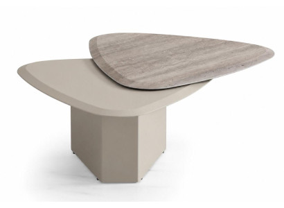 Couchtisch Modern Beige Minimalistisch Naturbelassen Hell Monolithisch