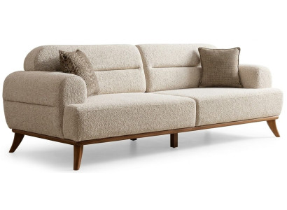 3-Sitzer Sofa Moderner Stil Beigе Luxuriöse Bequem Schick Polstergarn